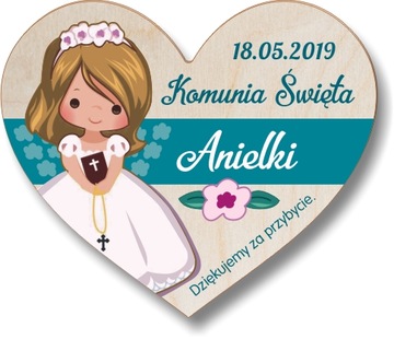 Podziękowania Gości na Komunię Komunijne Magnes