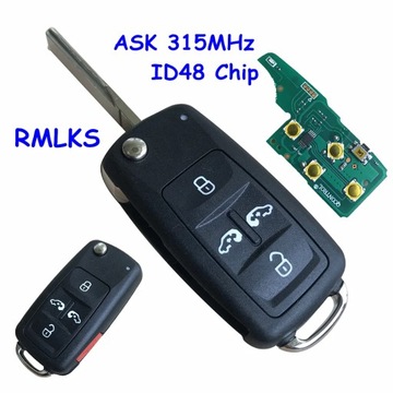 KLÍČEK DO VOZIDLA VOLKSWAGEN CADDY EOS GOLF BEETLE POLO UP TIGUAN TOURAN