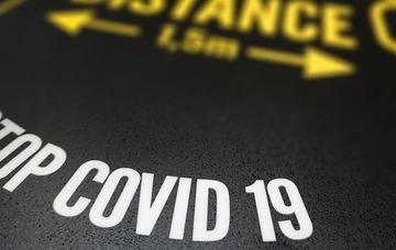 НАПОЛЬНАЯ НАКЛЕЙКА 30 см СОХРАНЯЙТЕ РАССТОЯНИЕ 2 м