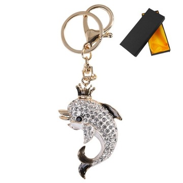 Brelok DELFIN Breloczek Do Kluczy BIAŁY DELFINEK