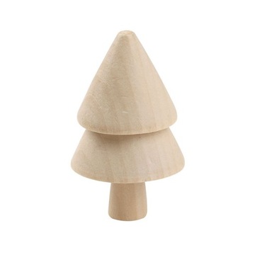 Choinka drewniana figurka dekoracja świąteczna DIY