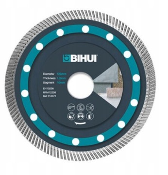 BIHUI TARCZA DIAMENTOWA THIN 125mm CZYSTE CIĘCIE