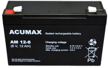 Akumulator Bateria do kasy fiskalnej AM12-6 Acumax