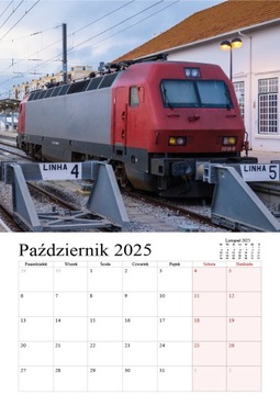 Календарь 001 на 2025 год Поезда А3 вертикальный 7 карточек