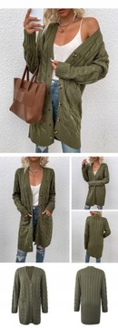 Женский длинный свитер с молнией спереди ЦВЕТА