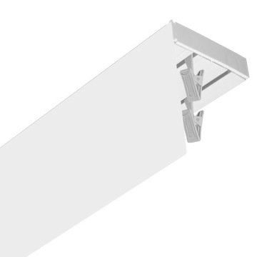SZYNA SUFITOWA ELEGANCE PCV PODWÓJNA 300 cm KPL ŻABKI + MASKOWNICA 7,5cm