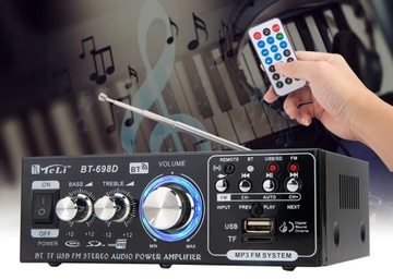 HIFI СТЕРЕОУСИЛИТЕЛЬ 180 Вт + 180 Вт BLUETOOTH МИНИ АУДИОПЛЕЕР НОВЫЙ