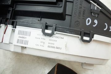 PŘÍSTROJOVÁ DESKA BUDÍKY VOLVO OE 31270907AA