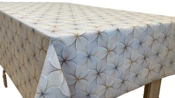 OBRUS GRUBA CERATA NA POLIESTRZE KWIATY 140x180 BROKAT