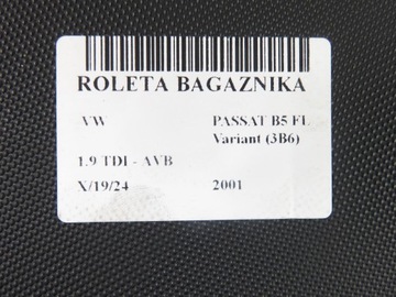 РОЛИК БАГАЖНИКА РОЛИК VW PASSAT B5 LIFT COMBI