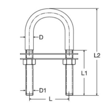 M10X110 U-BOLT Швартовная проушина из нержавеющей стали