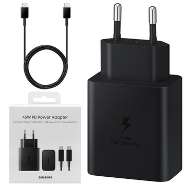 Oryginalna Ładowarka SAMSUNG 45W do Galaxy S24 Ultra / S23 Ultra + Kabel