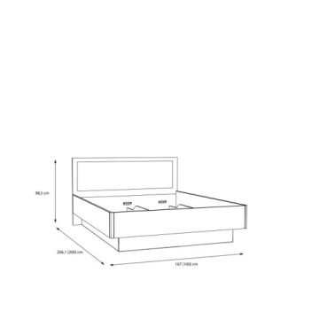 FORTE TOULOUSE BLACK Спальня 1 кровать с ящиком для хранения вещей