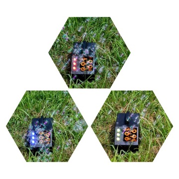 Maszyna do baniek wytwornica baniek LED RGB z pilotem+ płyn do baniek 5l