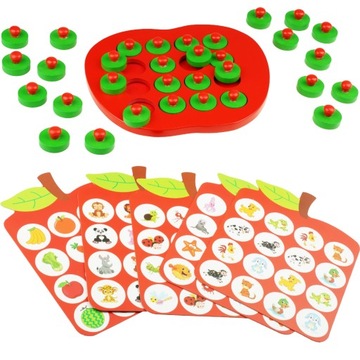 DREWNIANE PUZZLE UKŁADANKA MEMORY GRA MONTESSORI