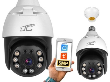 Zewnętrzna kamera obrotowa żarówka E27 Wi-Fi LTC VISION 5 Mpix