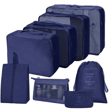 Packing Cubes Organizer do przechowywania bagażu Podróżna torba kompresyjna 8x