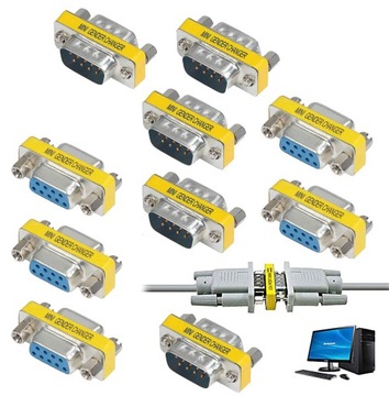 ŁĄCZNIK AKCESORIA ADAPTER 9 PINÓW RS-232 DB9 10SZT