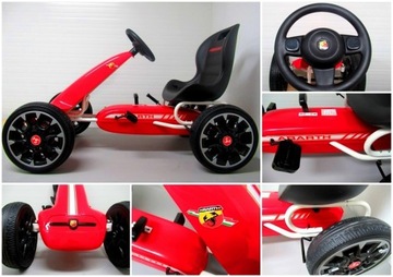 GOKART G6 ABARTH С ПЕДАЛЬЮ, КОЛЕСА ИЗ ПЕНЫ ЭВА, ТОРМОЗ