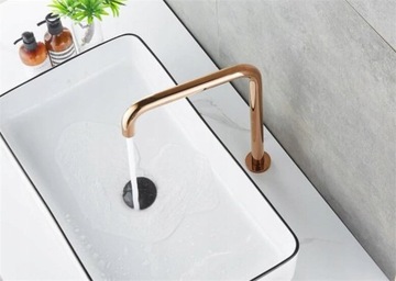 Bateria Wannowa +umywalkowa +Syfon Rose Gold POLER