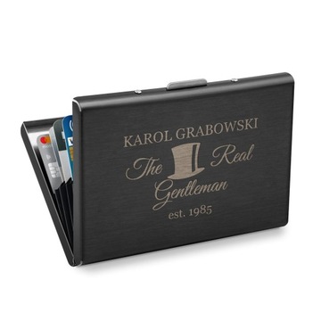 ETUI NA KARTY WIZYTOWNIK PREZENT DLA NIEGO GRAWER
