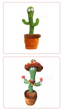 ТАНЦУЮЩИЙ КАКТУС ИНТЕРАКТИВНАЯ ПОЮЩАЯ ГОВОРЯЩАЯ ИГРА ДЛЯ ДЕТЕЙ СВЕТОДИОДНАЯ