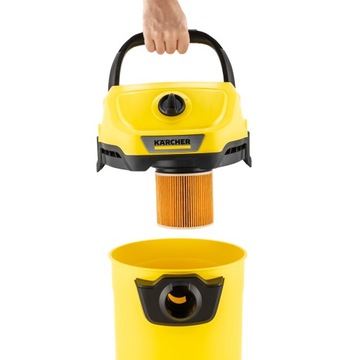 БЕЗРЕШЕННЫЙ ПЫЛЕСОС KARCHER WD 3 NEW 2023/4 1400W ДЛЯ ЛИСТЬЕВ, ЩЕБНЯ, ВОДЫ