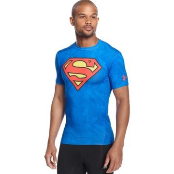 ウエイトトレーニング Under Armour superman compression Koszulka Men's Alter Ego Compression SS Under Armour - Superman
