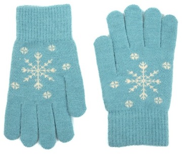 Zimowe rękawiczki dziecięce Snow star świąteczny motyw rk23367-4