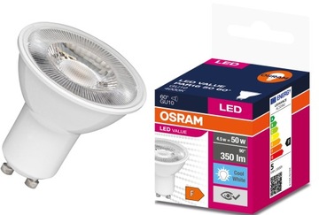 Żarówka LED GU10 4,5W 4000K 350lm 60st OSRAM