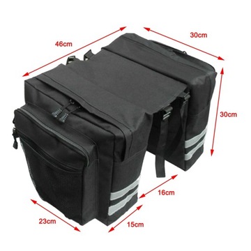 Сумки через плечо с двумя кофрами из ткани Оксфорд, задняя стойка, багажник для мотоцикла, черные