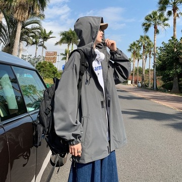 Куртки со шляпой, мужская верхняя одежда 2022, весенняя корейская одежда