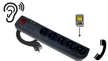 PODSŁUCH GSM LISTWA ZASILAJĄCA 230V SIM 5XGN 2XUSB