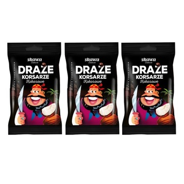 Skawa Draże Korsarz Kokosowe 70g x 3 szt
