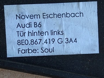 Декоративные душевные декоры для двери Audi A4 B6 B7 00-08
