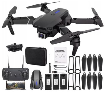 DRON PRO ZABAWKA KAMERY WIFI ZAWIS 250M 3 BATERIE