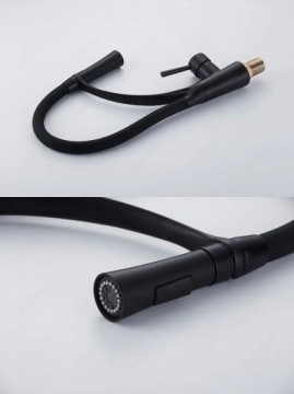 Смеситель для раковины однорычажный, черный.