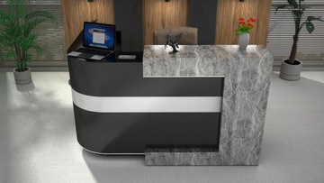 Стойка ресепшн R119, светодиодная подсветка, 150x100см