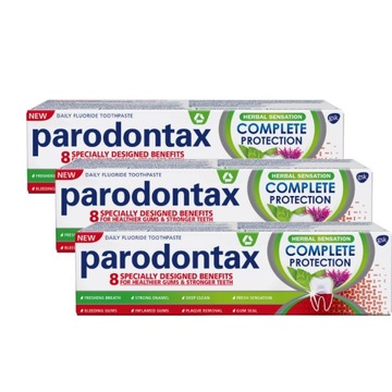 Parodontax ZESTAW 3x Pasta Complete Protection Herbal 75ml