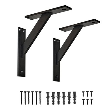 2 SZT FEST WSPORNIK PÓŁKI PODPÓRKA POD PÓŁKĘ UCHWYT LOFT - CZARNY 180 mm