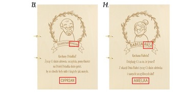 Деревянный фотоальбом ко Дню бабушки и дедушки - Подарок от внуков