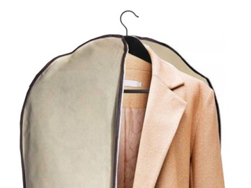 ЧЕХОЛ ДЛЯ КОСТЮМА, ПЛАТЬЯ, ПАЛЬТО, ОДЕЖДЫ ДЛИННЫЙ ЧЕРНЫЙ СЕРЫЙ 137х60см