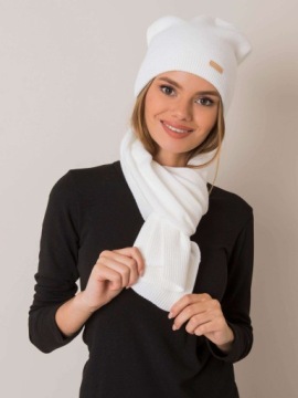 RUE PARIS КОМПЛЕКТ ШАПКИ И ШАРФА _UNI_ БЕЛЫЙ