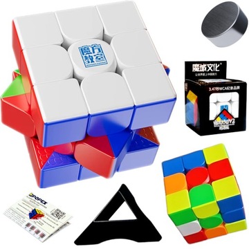 KOSTKA 3x3 MAGNETYCZNA MOYU MEILONG 3M V2 + PODSTAWKA PREZENT DLA DZIECKA