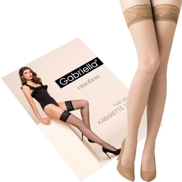 GABRIELLA POŃCZOCHY KABARETTE EMOTION 151 rozmiar 5/6 beige kabaretki