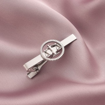 Circle Advocate Lawyer Emblem Stainless Steel Tie