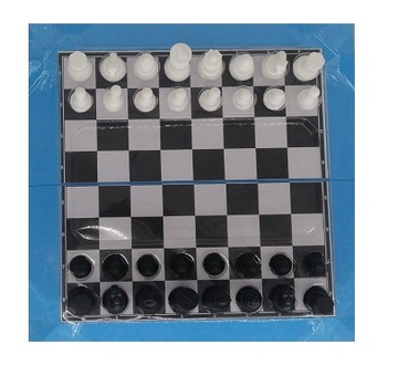 Duże szachy z szachownicą czarno-białe GRA 30X30CM