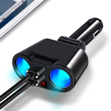 РАЗДЕЛИТЕЛЬ РАЗДЕЛИТЕЛЬ 2 РАЗЪЕМА ДЛЯ ПРИЖИГАЛА USB-УСТРОЙСТВО QC ДЛЯ БЫСТРОЙ ЗАРЯДКИ