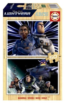 Educa Puzzle 2 x 50 el Buzz Astral drewniane