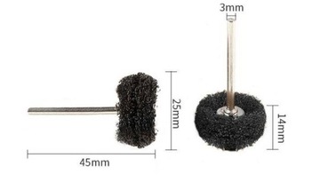 Красный полировальный диск Dremel, абразивная головка, нейлоновая щетка 3 мм.